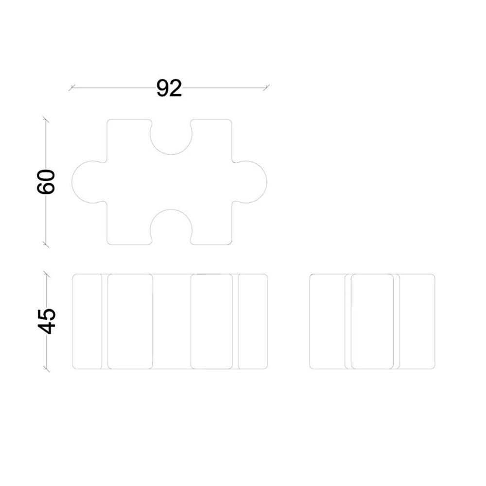 Uzay Ofis Puzzle Puf Dörtlü