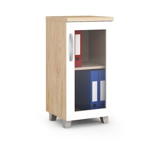 Uzay Ofis Plus Cam Kapaklı Dosya Dolabı -04-Sofia - Beyaz