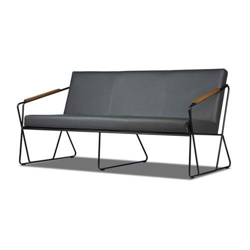 Uzay Ofis Mina Üçlü Kanepe - Siyah