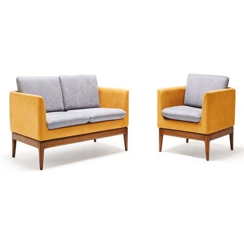 Uzay Ofis Nerr Kanepe Takımı - Gri-Sarı