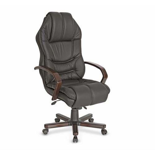 Uzay Ofis Mega Ahşap Müdür Koltuğu - Siyah