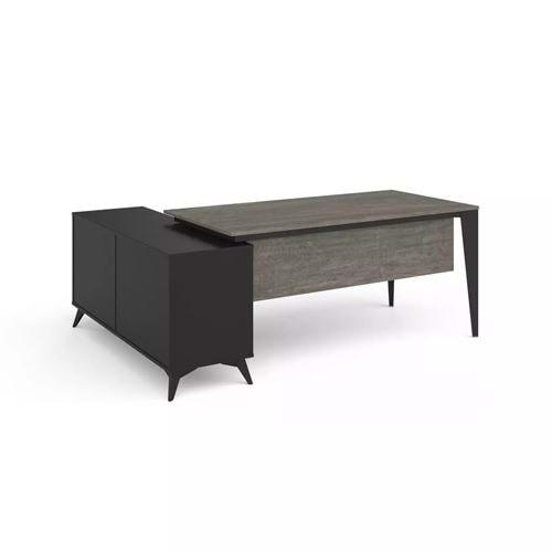 Uzay Ofis Lotus Etajerli Çalışma Masası - Berlin- Siyah