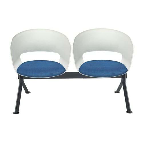 Uzay Ofis Bella İkili Bekleme Koltuğu - BEYAZ - MAVİ