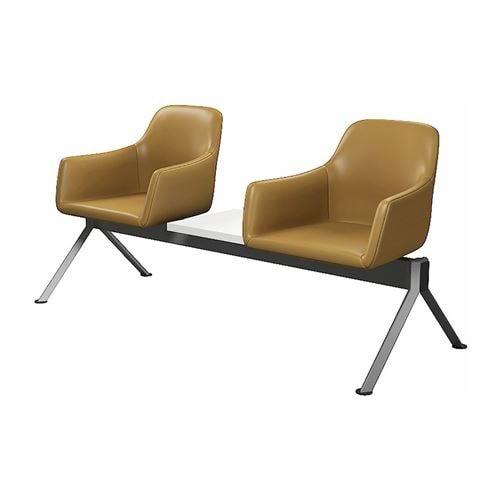Uzay Ofis İnco 2-li Sehpalı Bekleme Koltuğu - Sarı