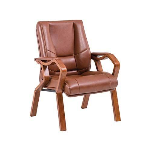 Uzay Ofis Polo Bekleme Koltuğu Ahşap - Taba