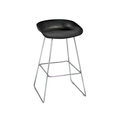 Uzay Ofis Marlen Bar Tabure - Siyah - Krom