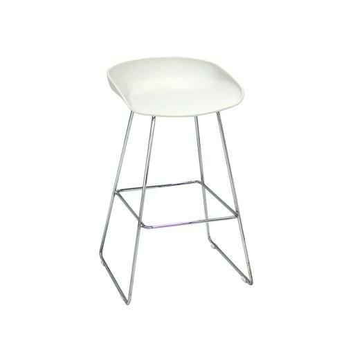 Uzay Ofis Marlen Bar Tabure - Beyaz - Krom