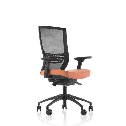 Uzay Ofis Kelebek Fileli Şef Koltuğu - Siyah - Turuncu