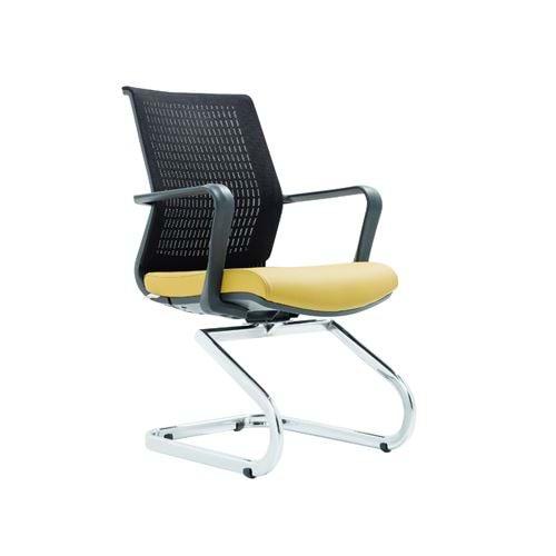 Uzay Ofis Makaron Fileli Misafir Koltuğu - Siyah - Sarı