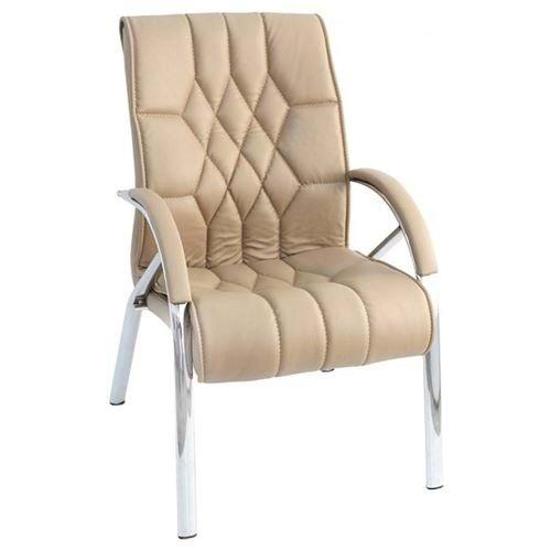 Uzay Ofis Baklavalı Misafir Koltuğu Krom - KREM