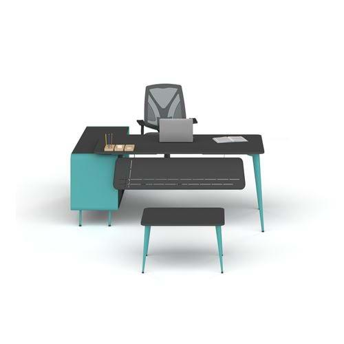 Uzay Ofis Latte Etajerli Çalışma Masası